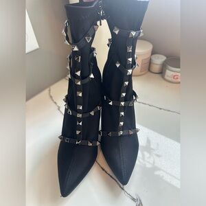 Black Studded Ankle Boots